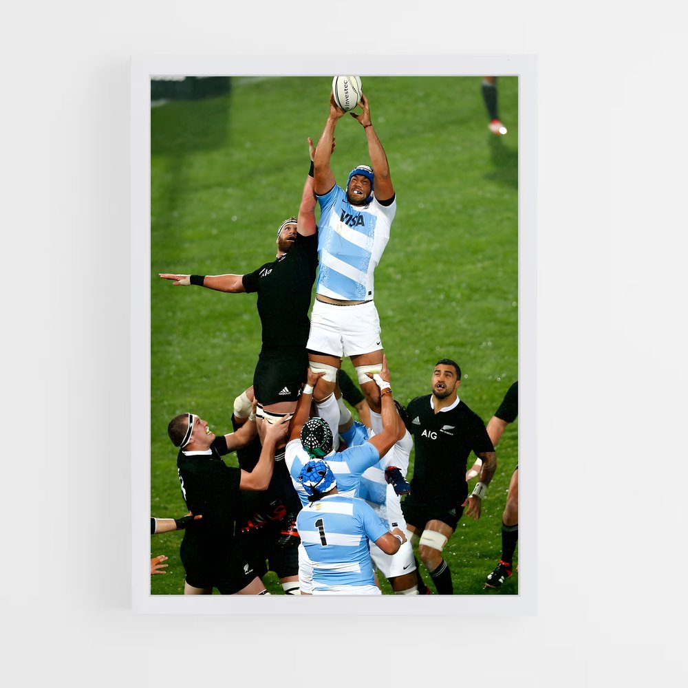 Poster Argentins en Action – affiche Rugby (vue 3)